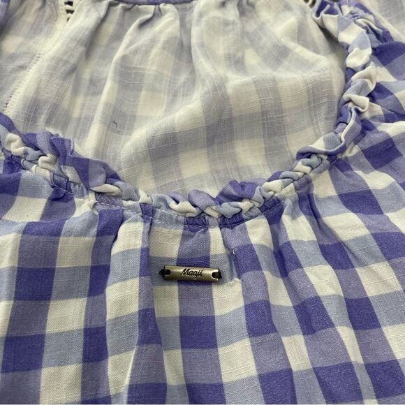 Maaji Seersucker Magnolia Short Dress Purple White Size M - Picture 8 of 9